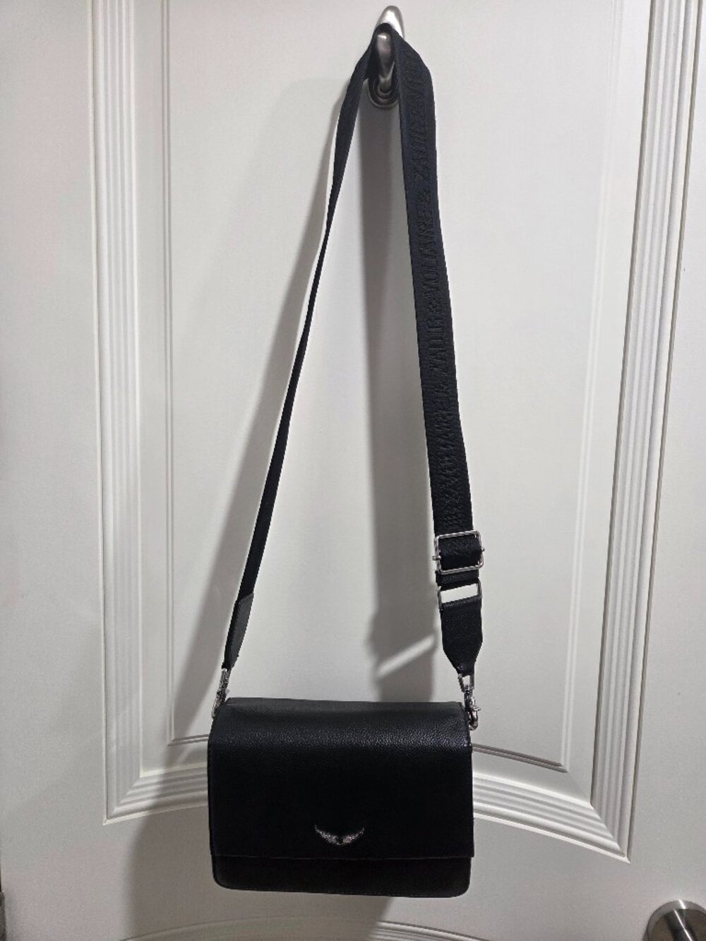 Zadig &Voltaire Black Grained Crossbody Bag